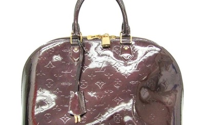 Louis Vuitton Monogram Vernis Alma MM M93595 Women's Handbag Amarante