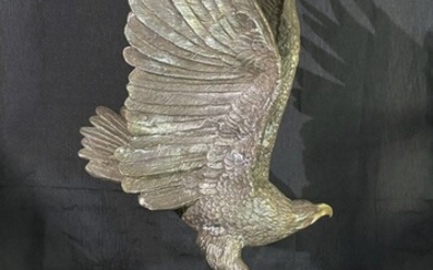 Ltd Ed (1/100) Silver Plated Bronze Eagle Sculpture
