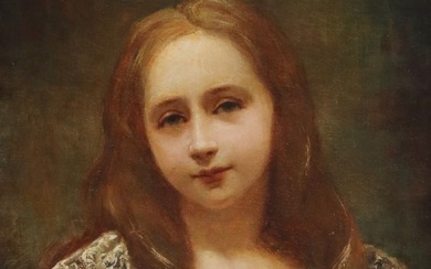 MARY BONY (LATE 19TH/ EARLY 20TH C.) PORTRAIT OF A YOUNG GIRL