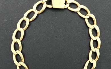MELLERIO. Bracelet maille gourmette en or jaune 750 millièmes fermoir cliquet avec huit de sécurité...