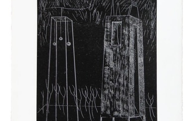 MELOTTI Fausto, Untitled, 1973, etching, cm 50x35