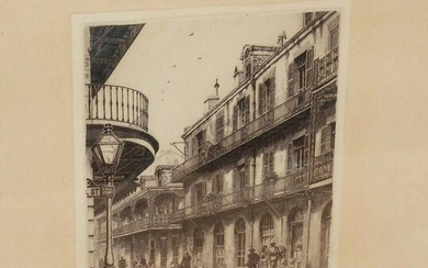 MORRIS HENRY HOBBS, OLD NEW ORLEANS, ETCHING on PAPER
