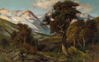 Manuel Valencia (1856-1935) Sierra Landscape 24 x 32 in. framed...