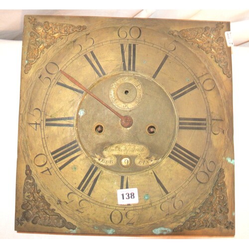 'Mart Kirkpatrick Dublin' George II longcase clock face with...