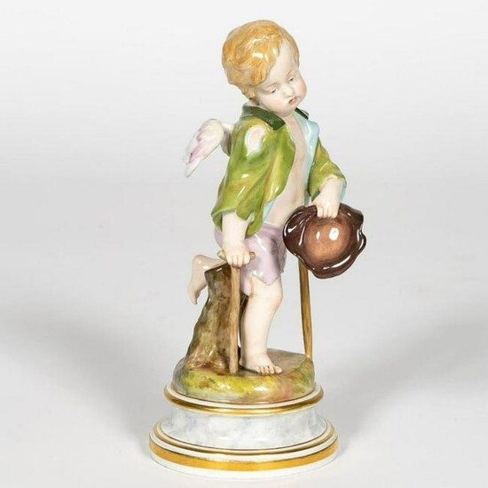 Meissen Porcelain Figure Of A Cherub As A Begger