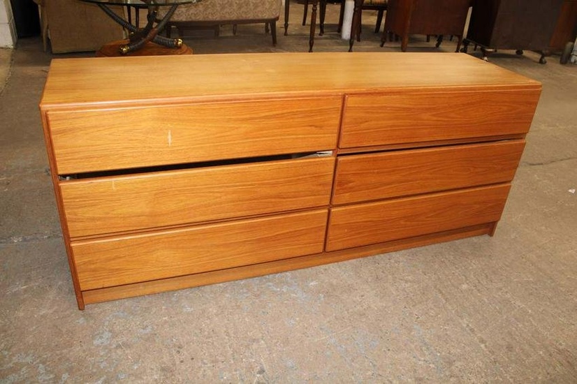 Mid century Teak 6 drawer chest