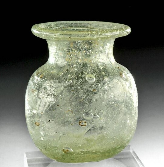 Miniature Roman Glass Jarlet w/ Indentations