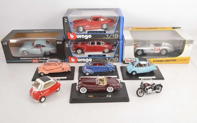 Modern Diecast Postwar British and Continental Larger Scale Cars (10)