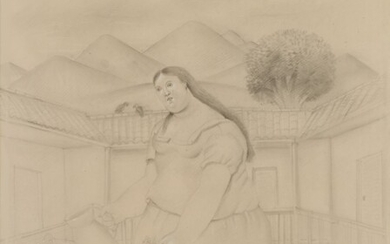 Mujer regando, Fernando Botero