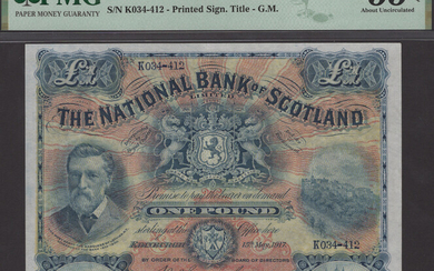National Bank of Scotland Limited, £1, 15 May 1914, serial number K034-412,...
