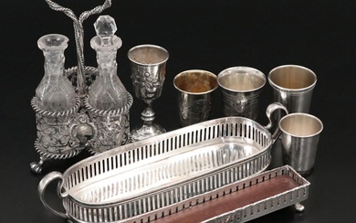 Neoclassical George Nathan & Ridley Hayes Sterling Box with Other Tableware