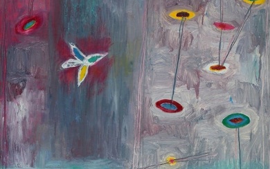 Nicola De Maria (Foglianise, 1954) - Baci Fiore Uccelli Sposa + Mare, 1985