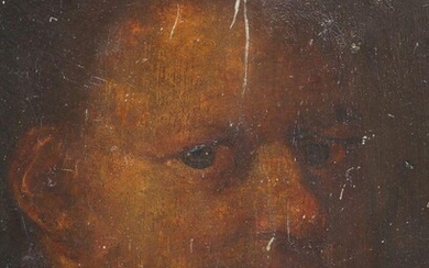 Northern European School, 17th century- Portrait of a man, head study turned to the right; oil on panel, 19 x 15 cm (unframed)