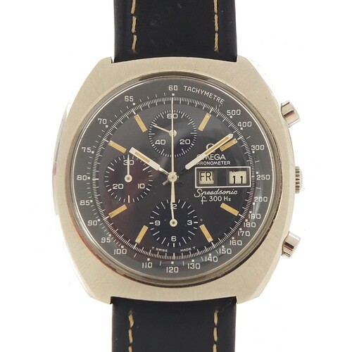 Omega, gentlemen's Speedsonic F300 electronic chronometer wr...