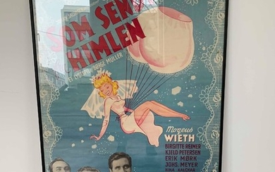 Original movieposter: “Som sendt fra himlen” Danish movieposter 1951. Frame size 81×61 cm.