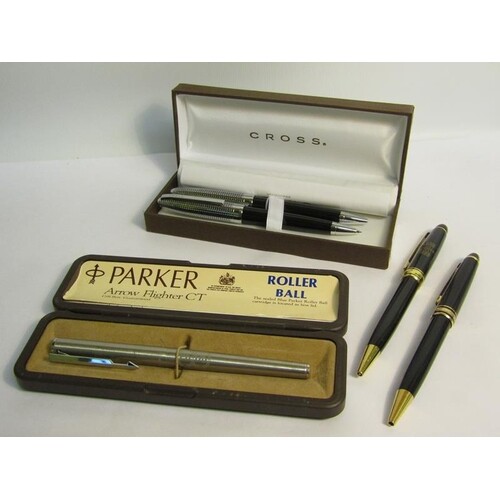 PARKER ARROW FLIGHTER CT ROLLER BALL PEN TOGETHER WITH A CRO...