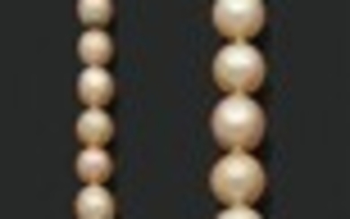 «PERLES FINES» Collier de 85 perles fines... - Lot 38 - Aguttes
