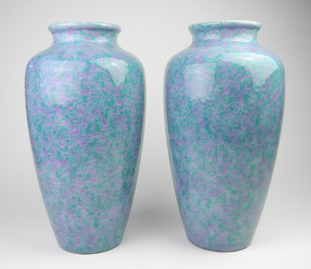 Pair of Scheurich pottery floor vases