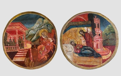 Pair of icons, Greece, 17th/18th century