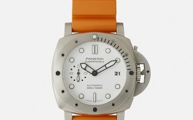Panerai, 'Submersible Bianco' steel watch