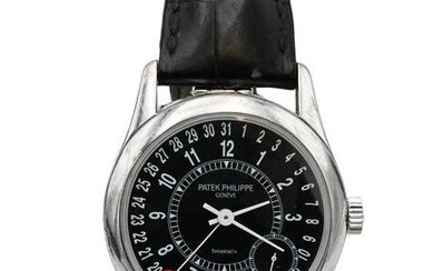 Patek Philippe 18 Karat White Gold Annual Calendar Automatic Men's Wristwatch