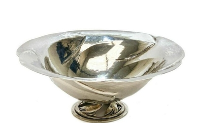 Peer Smed Sterling Silver Hand Wrought Footed Bowl