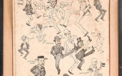 Phil May 'High Jinks at Scarboro', caricature studies of politicians...