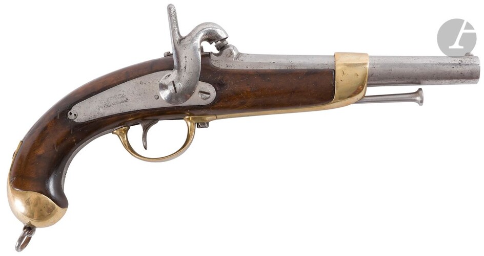 Pistolet de cavalerie d’essai type 1842 à... - Lot 38 - Ader