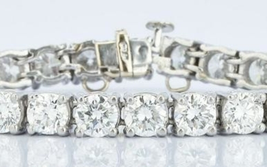 Platinum Diamond Tennis Bracelet, 13 CTW