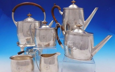 Pointed End by Arthur Stone Sterling Silver Tea Set 6pc Arts and Crafts