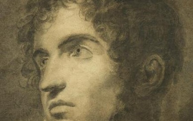 Portrait of a young man, Charcoal, 19th c.