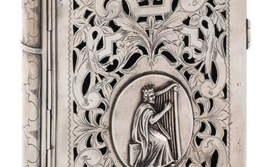 Prayer Book with Ladino Translation – Elegant Silver Binding, Decorated with Figures of Moses and David – Vienna, Late 19th Century