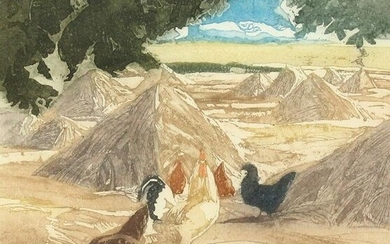 Robert Greenhalf, 'The Gleaners', colour etching