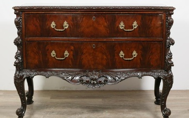 Rococo Revival Mahogany Chest of Drawers