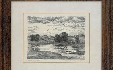 Rogers, Charles (1911-1987) "Heading North" lithograph