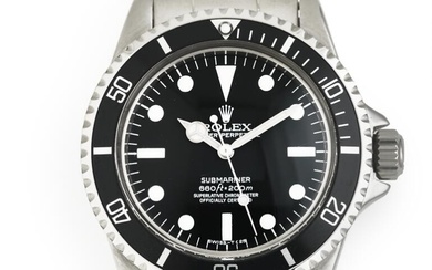 Rolex A wristwatch of steel. Model Submariner, ref. 5512. Mechanical COSC movement...