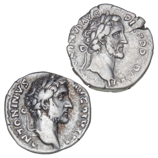 Roman Empire, Antoninus Pius, 138–161, 2 Denarii, COS IIII, Vesta, 2.97 g,...