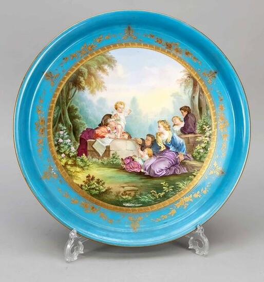 Round plate in sevres style, F