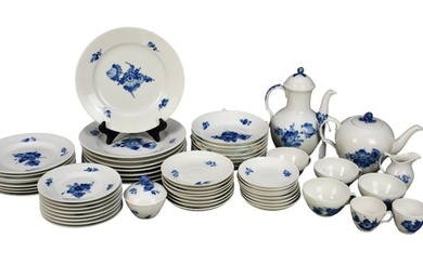Royal Copenhagen "Blue Flowers" china service, 58 pcs, incl; 8 Dinner Plates, 8 Salad Plates, 8