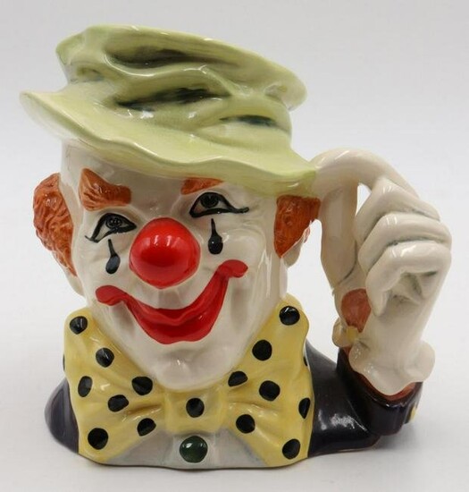 Royal Doulton "The Clown" Porcelain Toby Mug