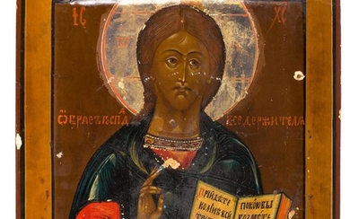 Russia, Christ Pantokrator, Icon, circa 1850
