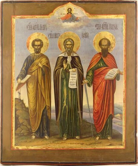 Saints Apostles Peter and Paul with saint Prophet
