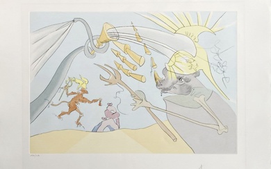 Salvador Dalí - L'Eléphant et le Singe de Jupiter, 1974