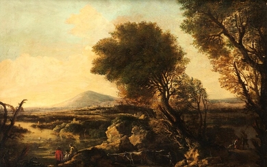Salvator Rosa, 1615 Arenella/ Neapel – 1673 Rom, Kreis des, WEITE LANDSCHAFT MIT HIRTEN