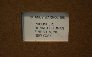 Sérigraphie avec diamond dust de Andy WARHOL [1928-1987] "Mickey" dim. 78 x 109 cm. avec...