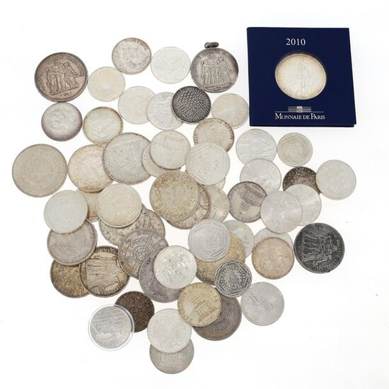 Set of silver coins