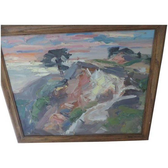 Signed, 15" X 19"Landscape Oil Painting, Impasto