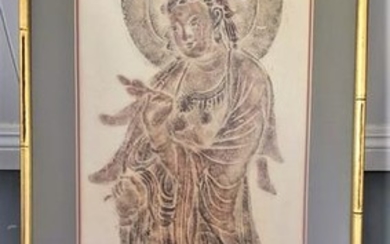 Signed Oriental Print of Asian Goddess
