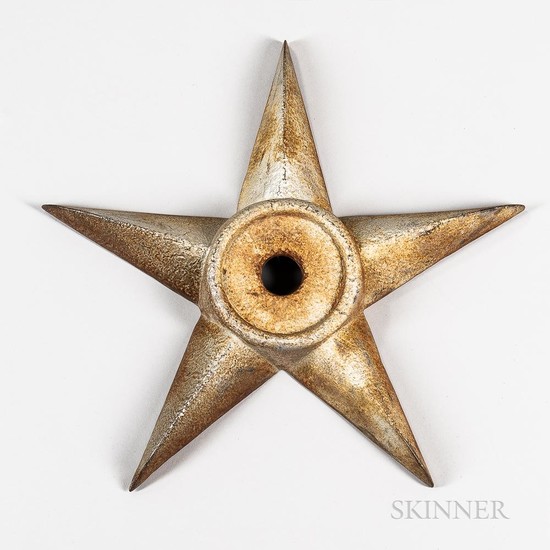 Silver-painted Cast Iron Building "Star,"