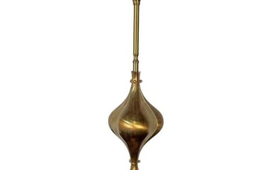 Single Hollywood Regency Style Brass Table / Desk Lamp